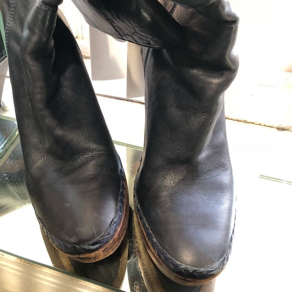 Cole Haan Navy Platform Booties with Nike Air - Picture 5 of 6